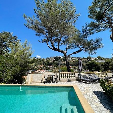 Studio En Bas De Villa Avec Piscine Proche Bord De Mer Cagnes-sur-Mer Exteriér fotografie