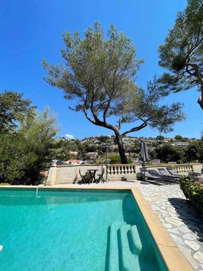 Studio En Bas De Villa Avec Piscine Proche Bord De Mer Cagnes-sur-Mer Exteriér fotografie